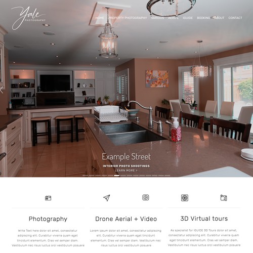 Photographer design with the title 'Yale Photography'