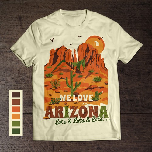 Arizona design with the title 'T-Shirt for an Arizona real estate company'