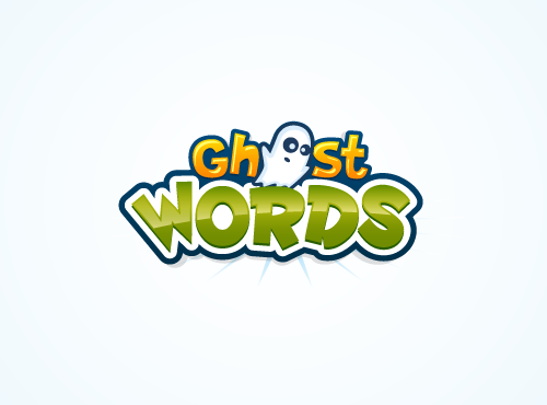 Word design with the title 'Ghost Words Logo Design'