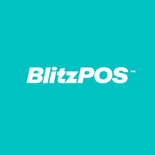 Clean logo with the title 'Bold Wordmark Design for BlitzPOS, a Point of Sale for Restaurant and Retail Businesses'