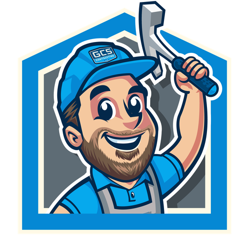 Heating design with the title 'Mascot & Logo Design for GCS Contracting LLC'