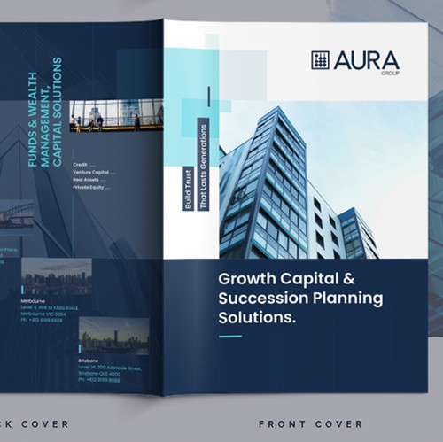 White paper design with the title 'Edgy Corporate Brochure'