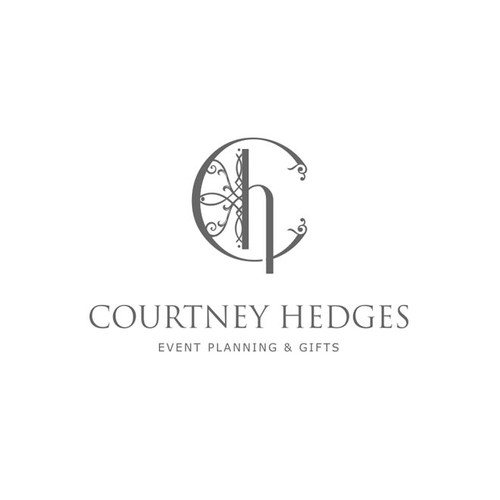 Event planning logo with the title 'Courtney Hedges'