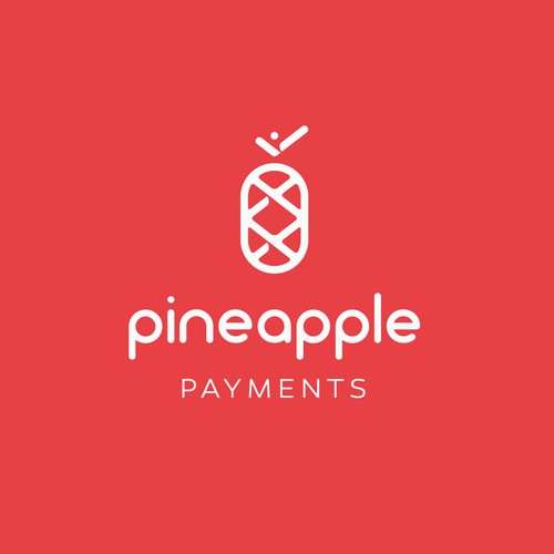 Pineapple logo with the title 'Clean and Friendly Logo for Payment Service'