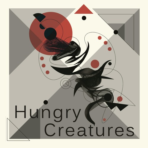 Abstract packaging with the title 'Album cover design'