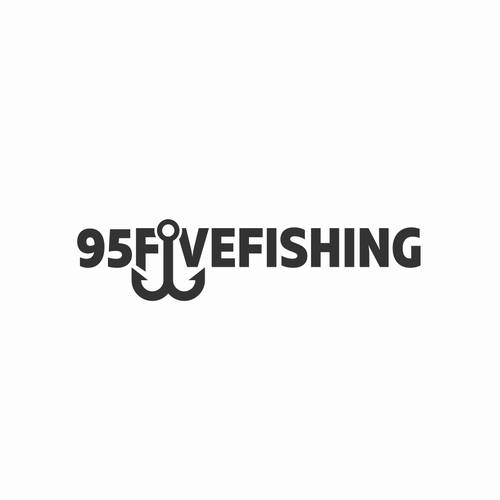 Fishing hook logo with the title '95FiveFishing'