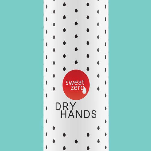 Can packaging with the title 'Spray can for sweat zero'