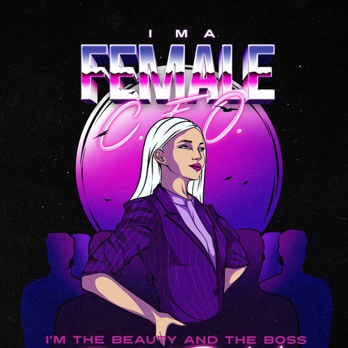 Neon t-shirt with the title 'Female Illustration '