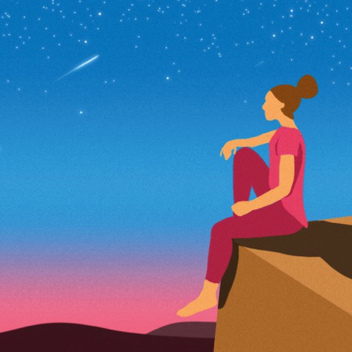 Minimal artwork with the title 'Illustration for a Coach'