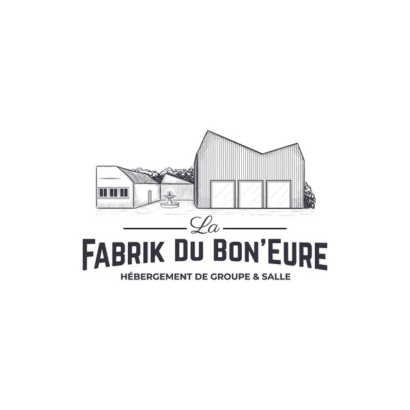 Fountain logo with the title 'Logo for factory renovated to hall for celebrations '