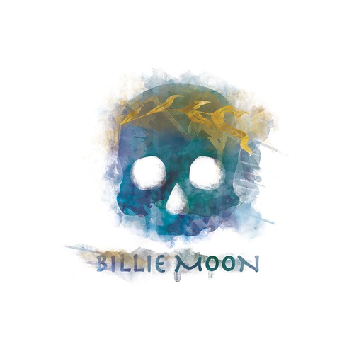 Skull design with the title 'Billie Moon'