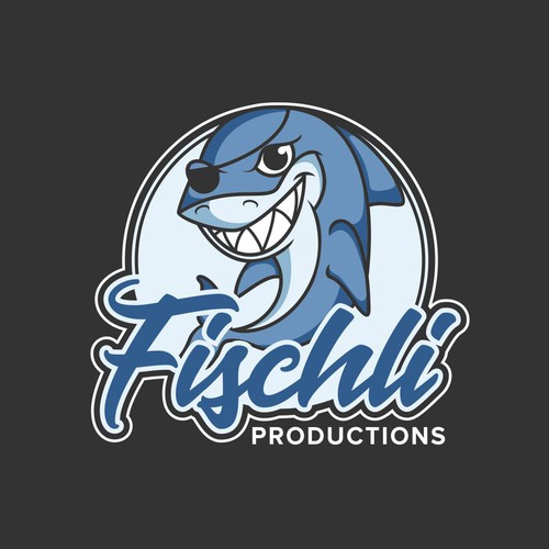 Shark logo with the title 'logo for Fischli productions'