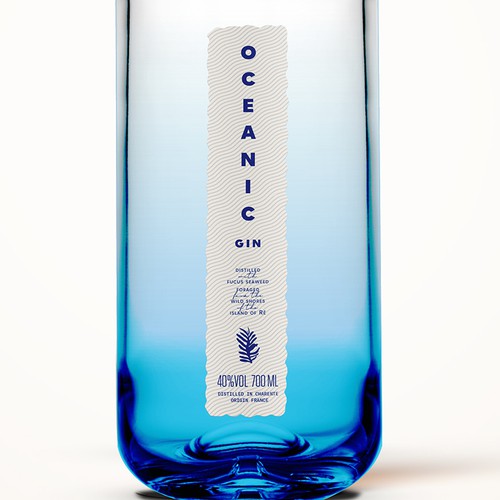 Gin label with the title 'Ocenic Gin'