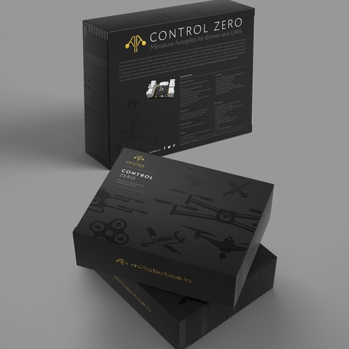 Technology packaging with the title 'Packadge design'