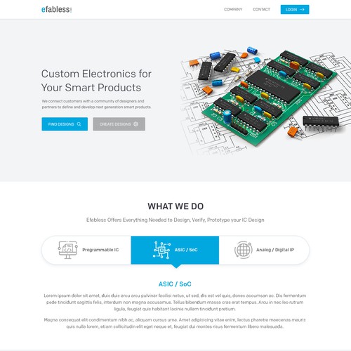 Electronic design with the title 'Website for Electronic Design'
