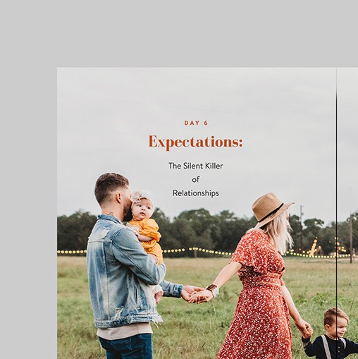 Handout design with the title 'Engaging E-book design for Relationship Course'