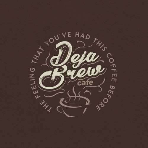 Cafe brand with the title 'DejaBrew'