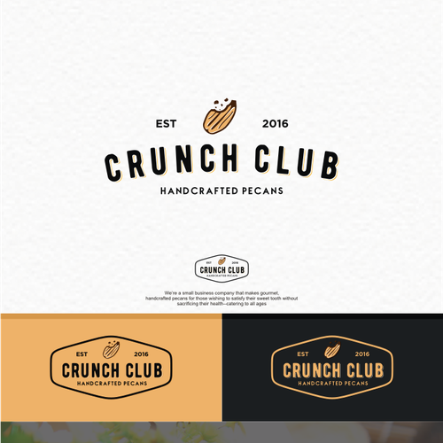 Gourmet design with the title 'CRUNCH CLUB'