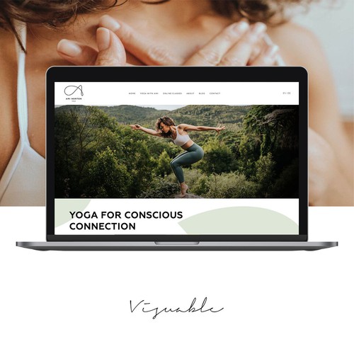 Yoga studio design with the title 'Branding & Dual-Language Website for Yoga Teacher '