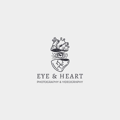 Textured design with the title 'Eye & Heart'