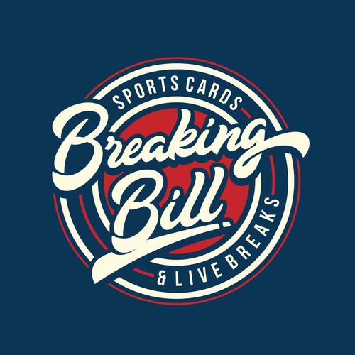 Basketball design with the title 'Logo for Breaking Bill Sports Cards'