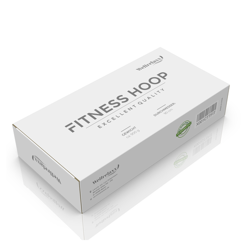 Fitness packaging with the title 'fitness hoop package design'