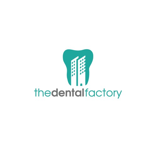 Factory design with the title 'The Dental Factory logo'