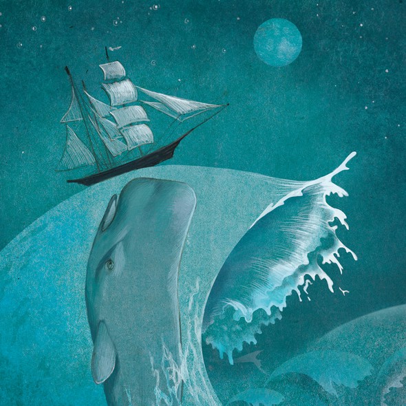 Whale artwork with the title 'Creative-Inspired-Magical-Illustration'