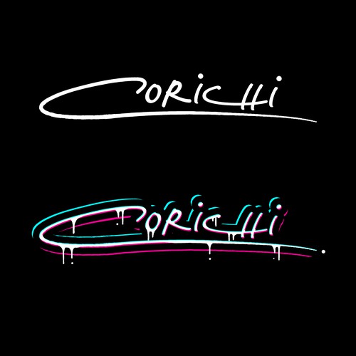 Signature design with the title 'Corichi Clothing Logo Design'