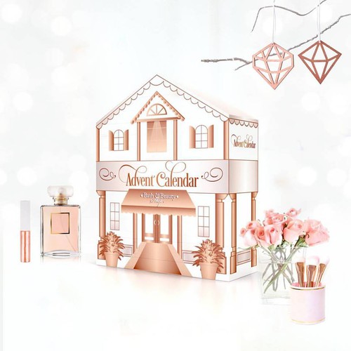 Pink packaging with the title 'Packaging Design & Structure - Advent Calendar'