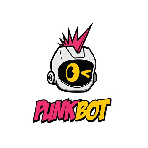 Heavy metal logo with the title 'Logo design concept for Punkbot'