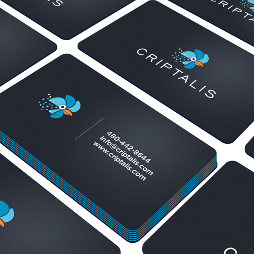 Programming design with the title 'Flat, modern logo and business card for Criptalis'