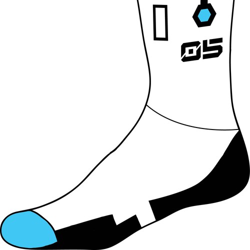 Sock design with the title 'Coolest sock'