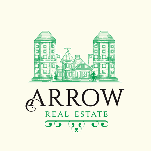 Literal logo with the title 'Arrow claasic logo design'