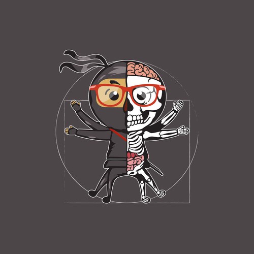 Nerd design with the title 'T-Shirt contest winner for Ninja Nerd'