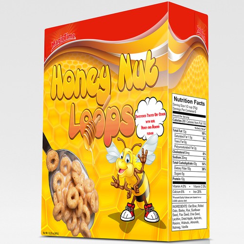 Vector label with the title 'Cereal box concept for MagicTime '