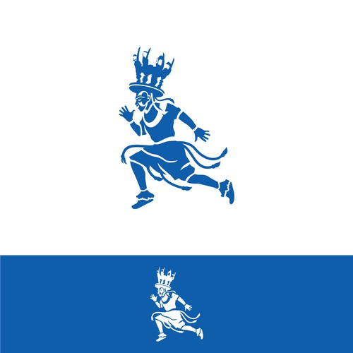 Running logo with the title 'iconic character for ije'