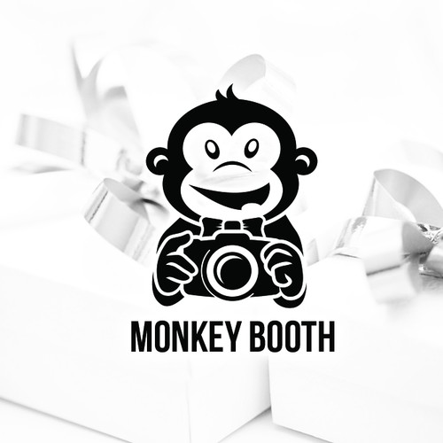 Photography logo with the title 'Monkey see, Monkey Booth! (logo)'