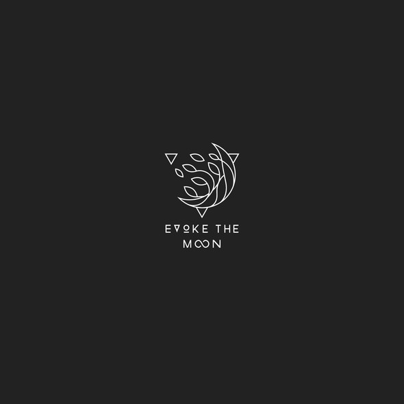 Evolve logo with the title 'Line art design for Evoke the Moon Logo design'