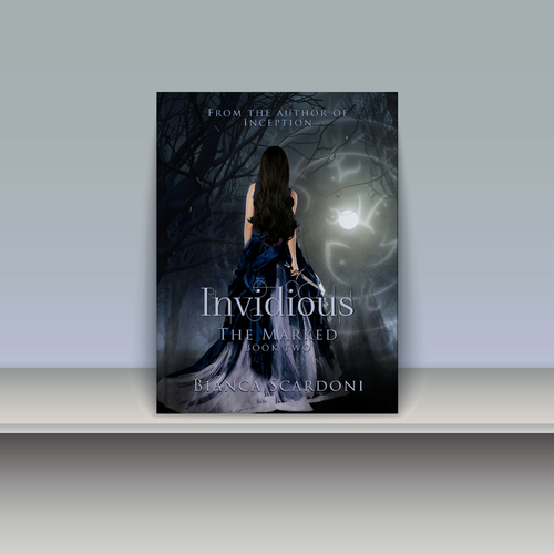 Urban fantasy book cover with the title 'Book cover for Invidious, the second book in a series'