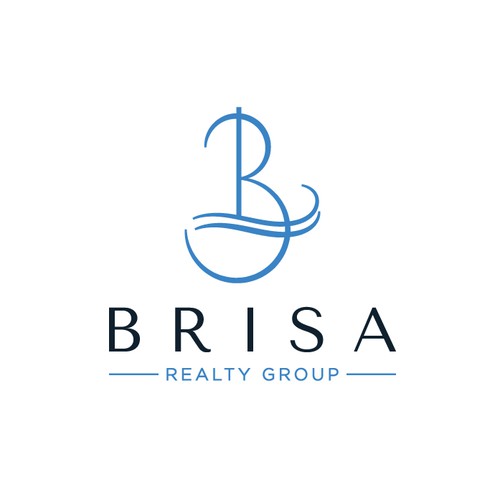 Breeze logo with the title 'Breezy, smooth, trustworthy, and easy logo for Brisa Realty Group'