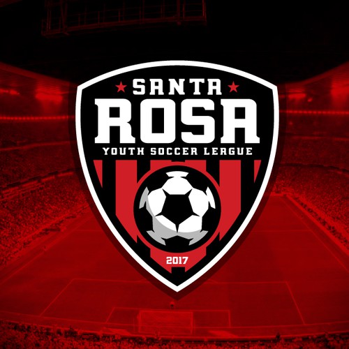 Soccer team logo with the title 'soccer logo design'