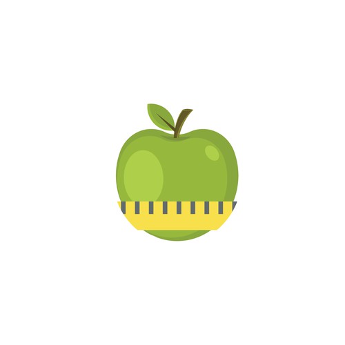 Slim design with the title 'Fat apple in journey to weight loss!'