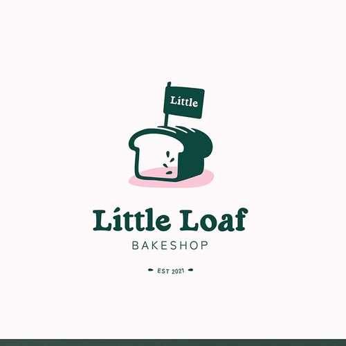 Bread brand with the title 'Little Loaf Bakeshop Branding'
