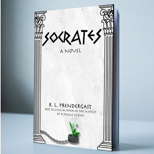 Ancient book cover with the title 'Socrates - a novel'