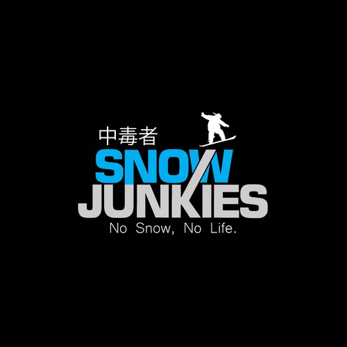 Travel agency brand with the title 'logo design for snow junkies'