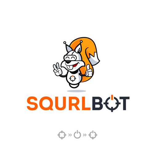 Squirrel design with the title 'Squirrel Robot logo concept'