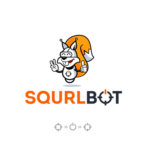 Squirrel logo with the title 'Squirrel Robot logo concept'