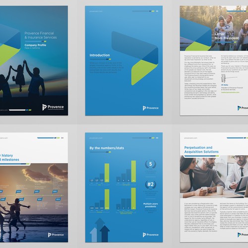 Insurance design with the title 'Insurance e-brochure'