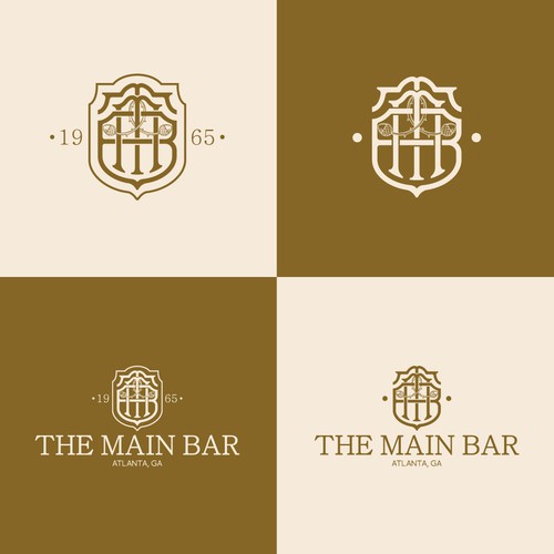 Bar and restaurant logo with the title 'THE MAIN BAR'